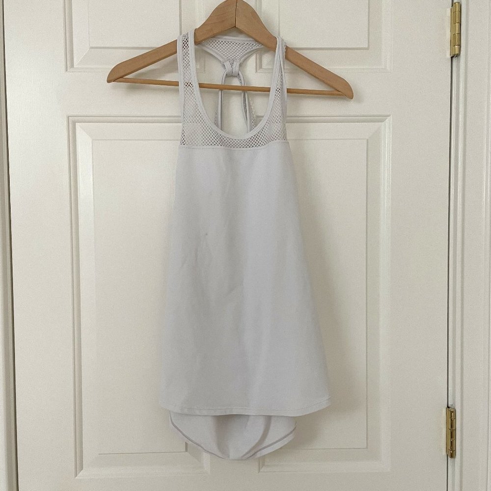 Fabletics Mesh strap draped back tank top